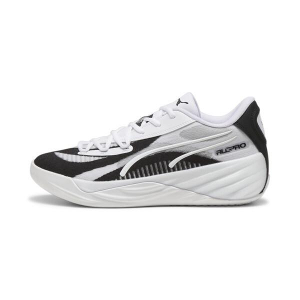 PUMA All-Pro NITRO™ Team Men's Basketball Shoes in White/Black Product Image