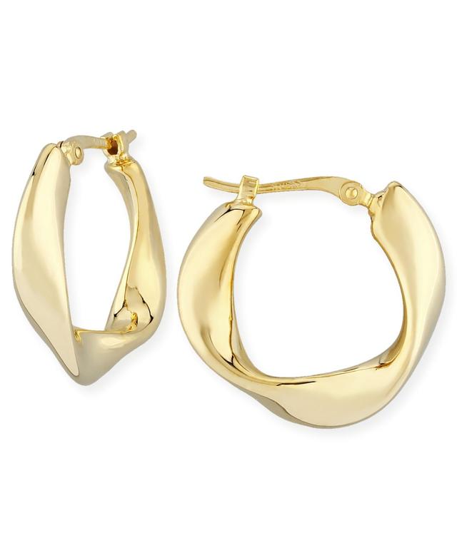 Saks Fifth Avenue Made in Italy Saks Fifth Avenue Women's 14K Yellow Gold Flat Twist Hoop Earrings  - female - Size: one-size Product Image