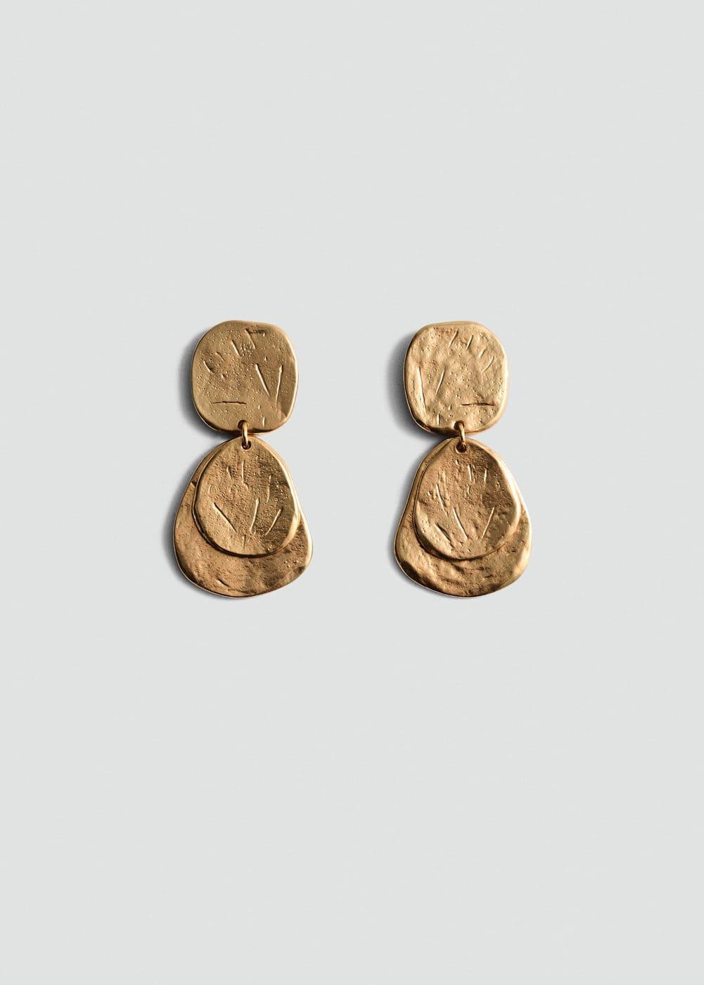 MANGO - Long coin earrings - One size - Women Product Image