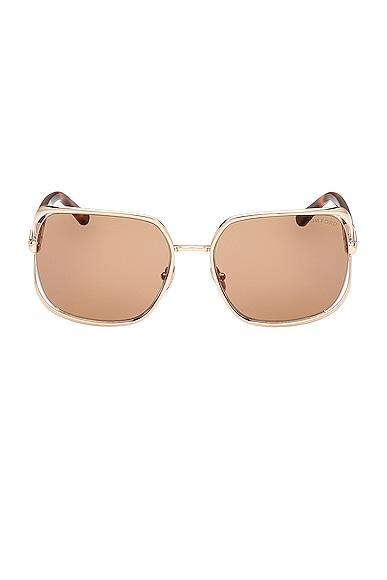 TOM FORD Goldie Sunglasses in Metallic Gold Product Image