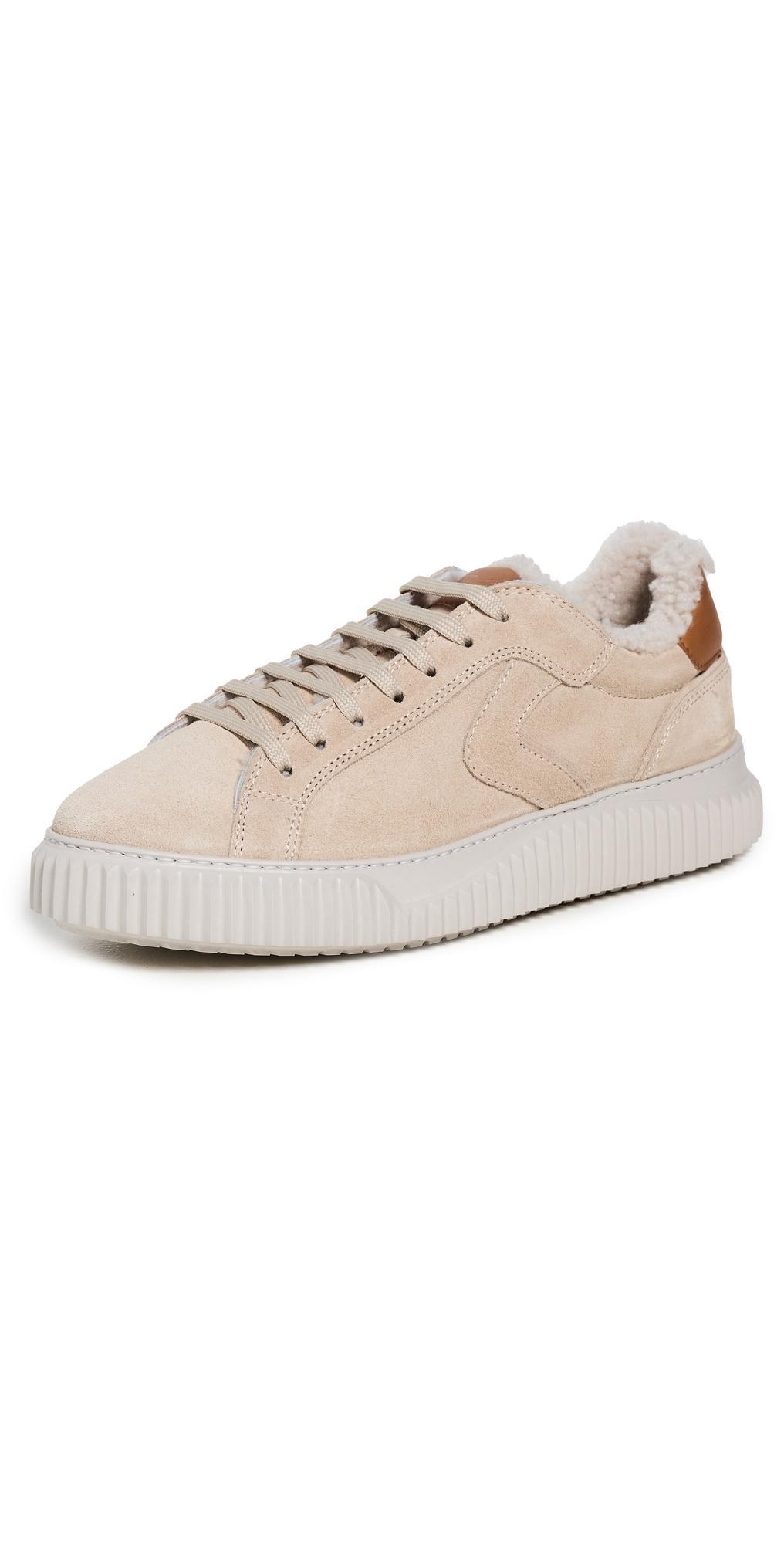 Voile Blanche Lipari Fur Sneakers Beige 41 Product Image