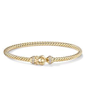 David Yurman Buckle Bracelet in 18K Yellow Gold with Diamonds, Small Product Image