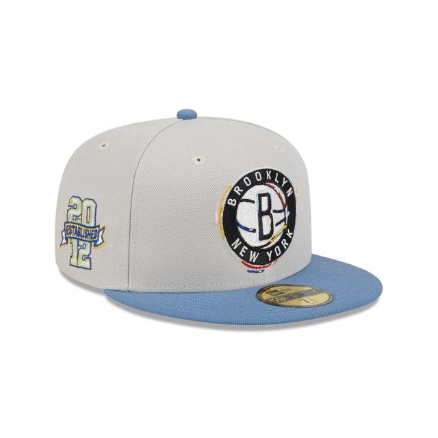 Brooklyn Nets Color Brush 59FIFTY Fitted Hat Male Product Image