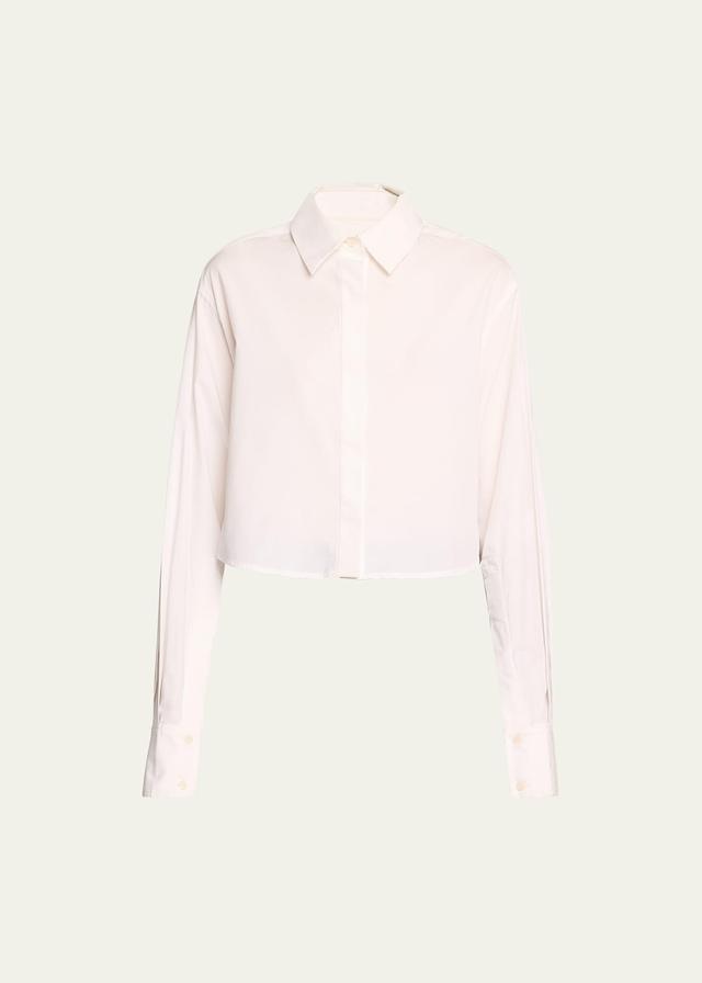 Renata Cropped Button-Front Shirt Product Image