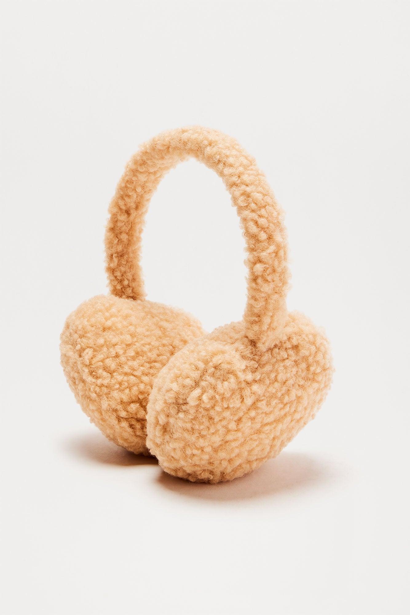 Feels Like Winter Sherpa Earmuffs - Nude Product Image