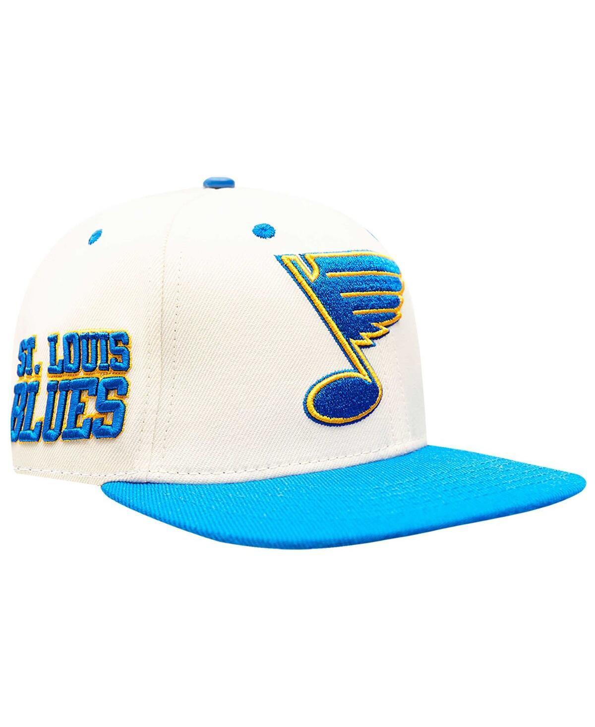 Pro Standard Mens Cream St. Louis Blues Retro Classic Logo Snapback Hat Product Image