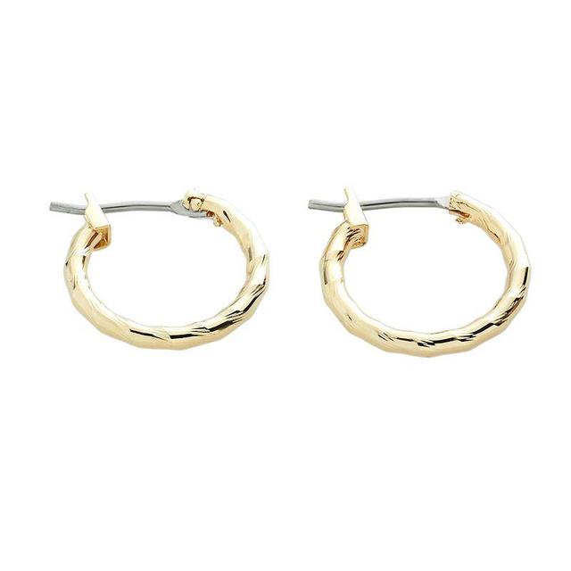 Napier Gold-Tone Twist Hoop Earrings, Womens, Gold Tone Product Image