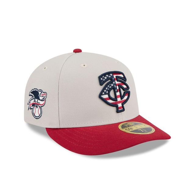 Minnesota Twins Independence Day 2024 Low Profile 59FIFTY Fitted Hat Male Product Image