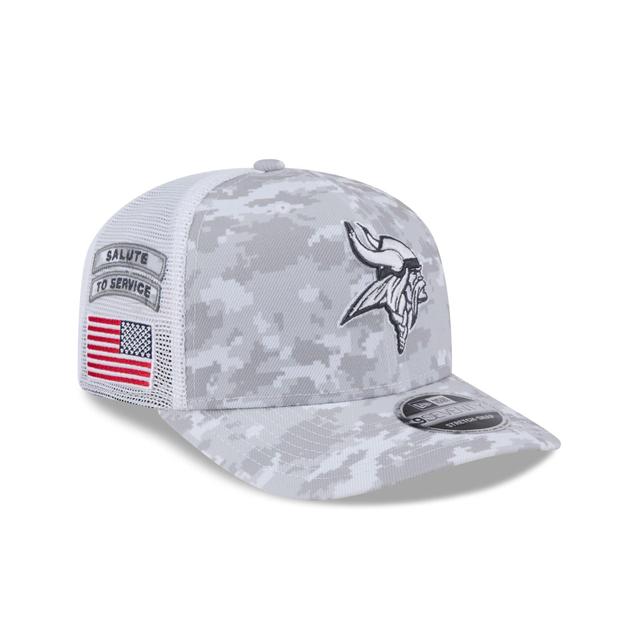 Minnesota Vikings 2024 Salute to Service 9SEVENTY Trucker Hat Male Product Image