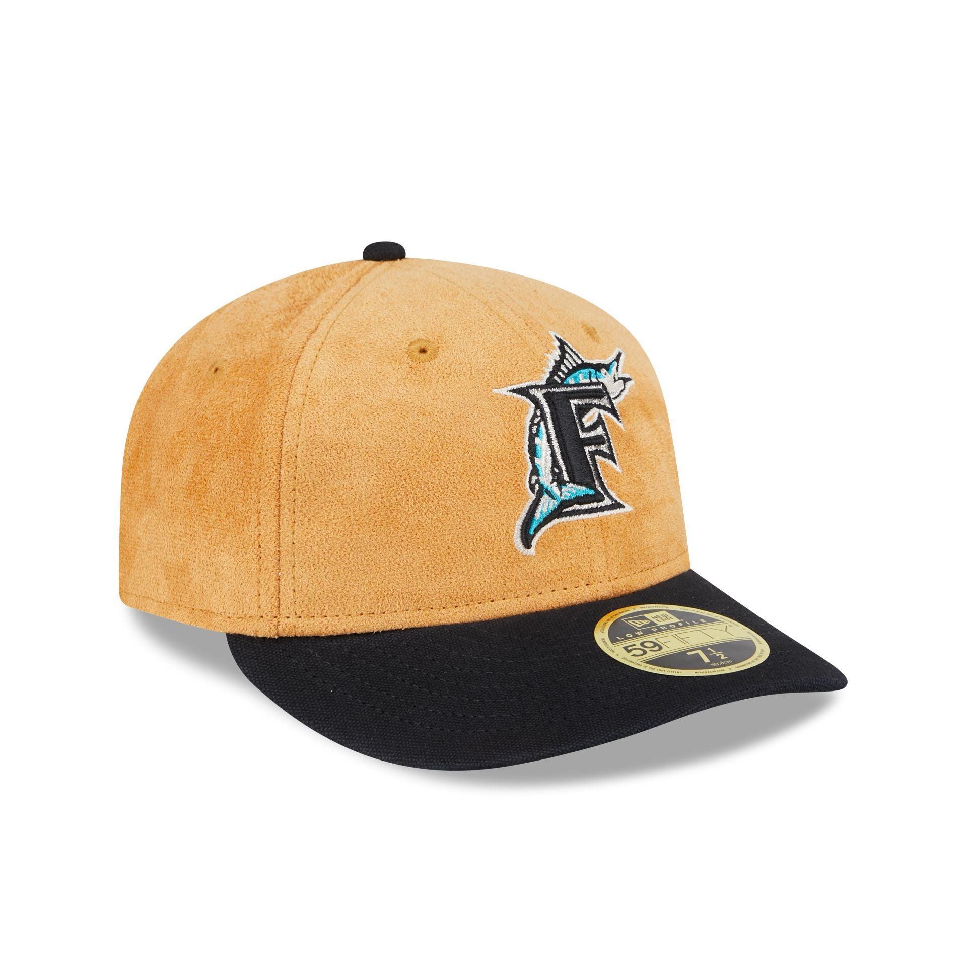 Miami Marlins Tan Texture Low Profile 59FIFTY Fitted Hat Male Product Image