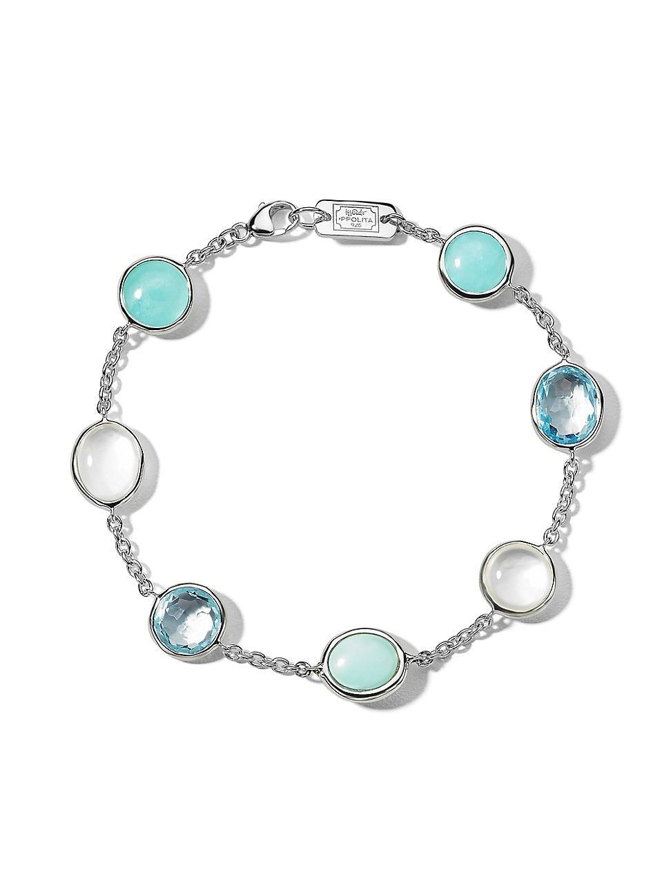 7-Stone Chain Bracelet in Sterling Silver Product Image