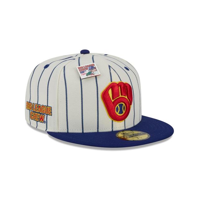 Big League Chew X Milwaukee Brewers Pinstripe 59FIFTY Fitted Hat Male Product Image