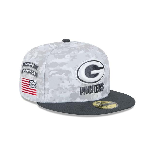 Green Bay Packers 2024 Salute to Service 59FIFTY Fitted Hat Male Product Image