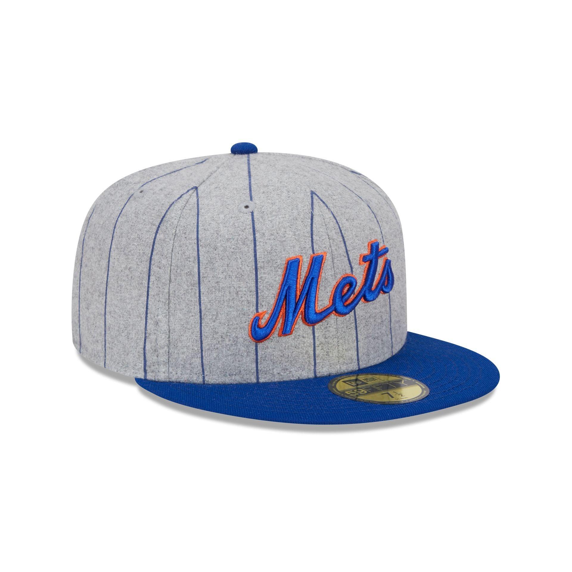 New York Mets Heather Pinstripe 59FIFTY Fitted Hat Male Product Image