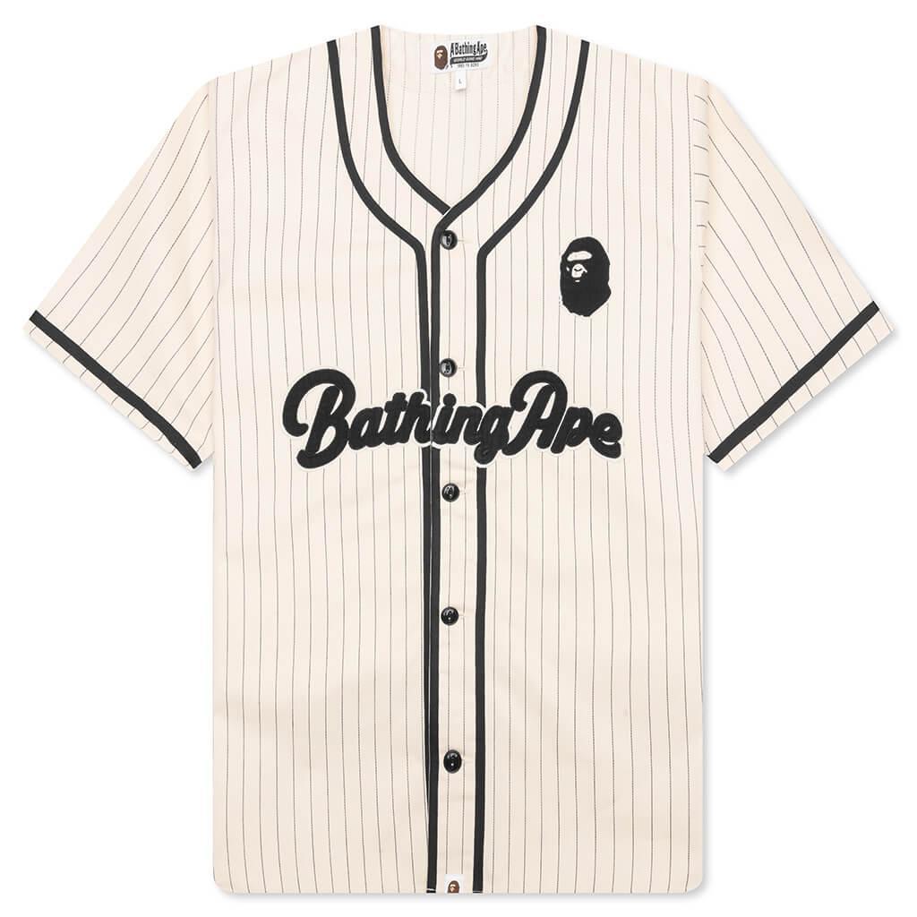 A Bathing Ape Baseball Shirt - Ivory Male Product Image