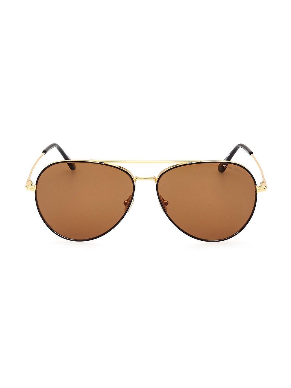 FERRAGAMO Gancini Evolution 61mm Aviator Sunglasses Product Image