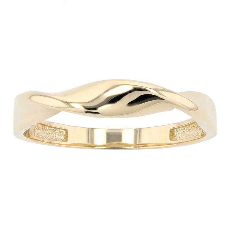 Au Naturale 14k Yellow Gold Twisted Band Ring, Womens Product Image