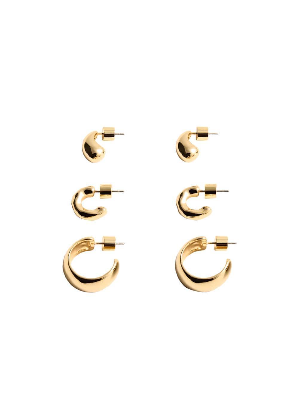 Set of hoop earrings  - Women | MANGO USA Product Image