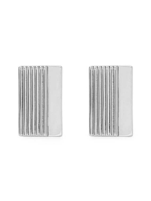 Mens Rectangular Cufflinks in Metal Product Image