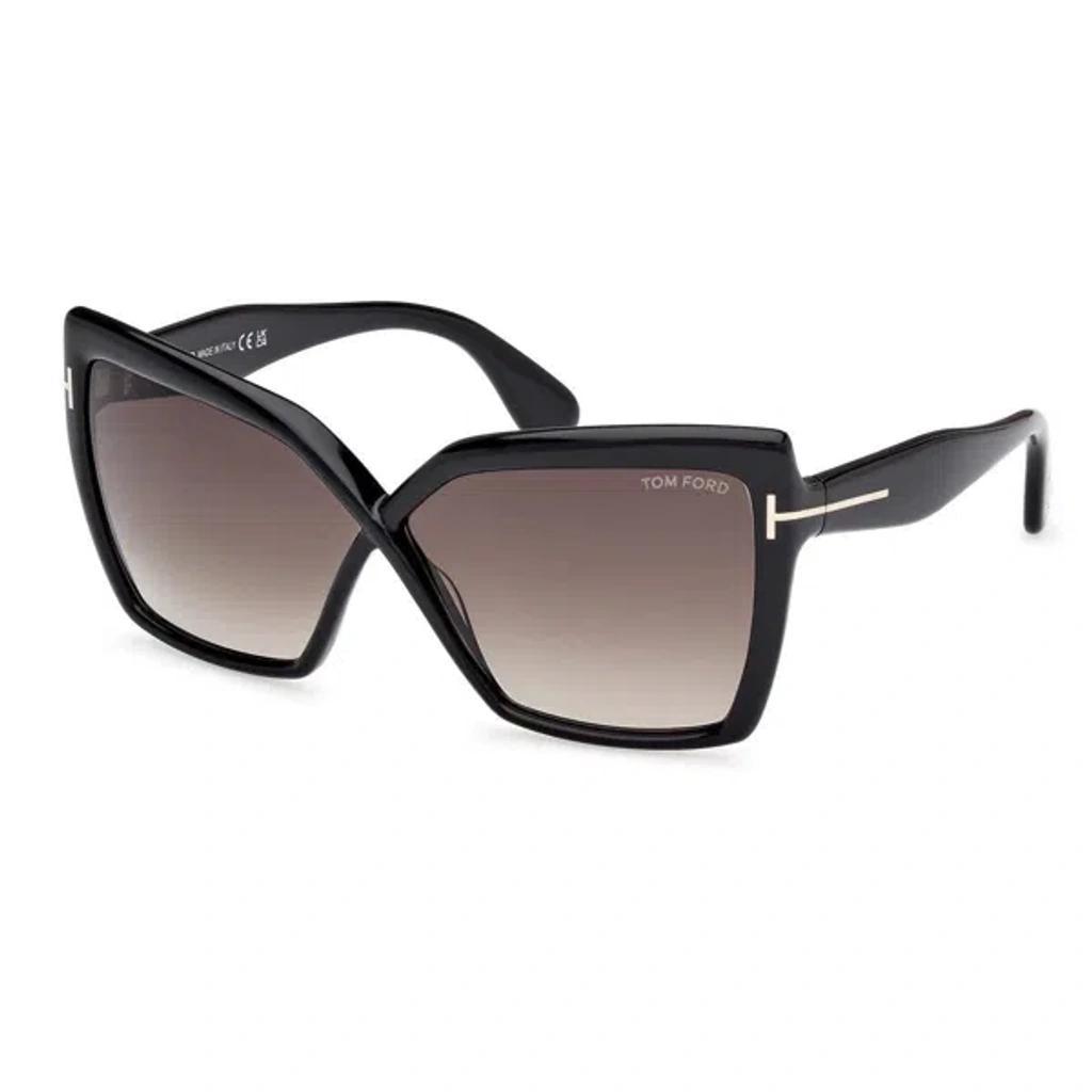 TOM FORD Fiore Acetate Butterfly Sunglasses In Black Product Image