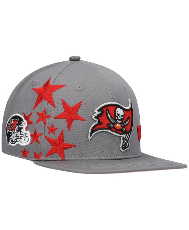 Mens Pro Standard Pewter Tampa Bay Buccaneers Stars Snapback Hat - Pewter Product Image