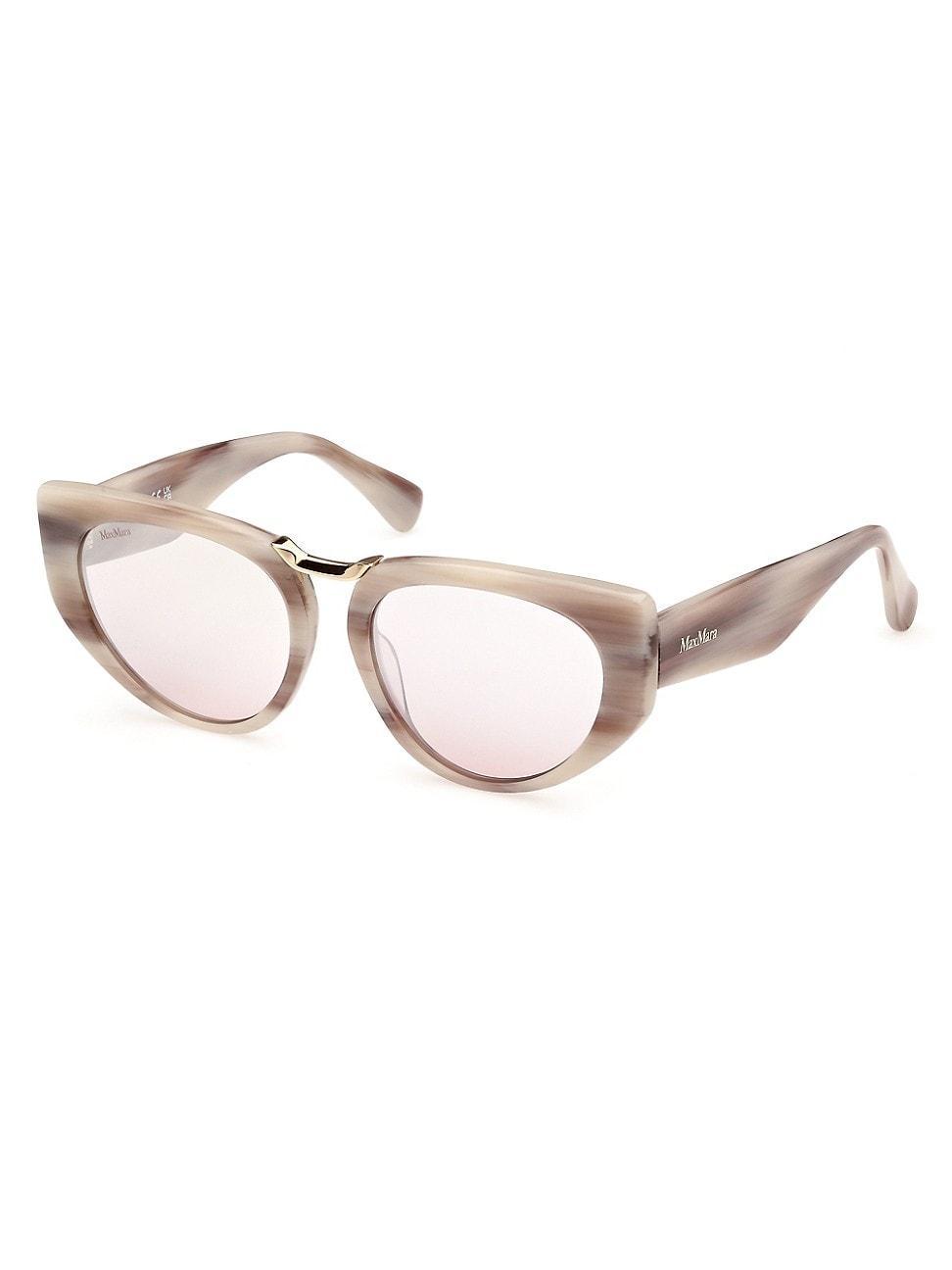 Womens Max Mara 54MM Mirrored Cat-Eye Sunglasses Product Image