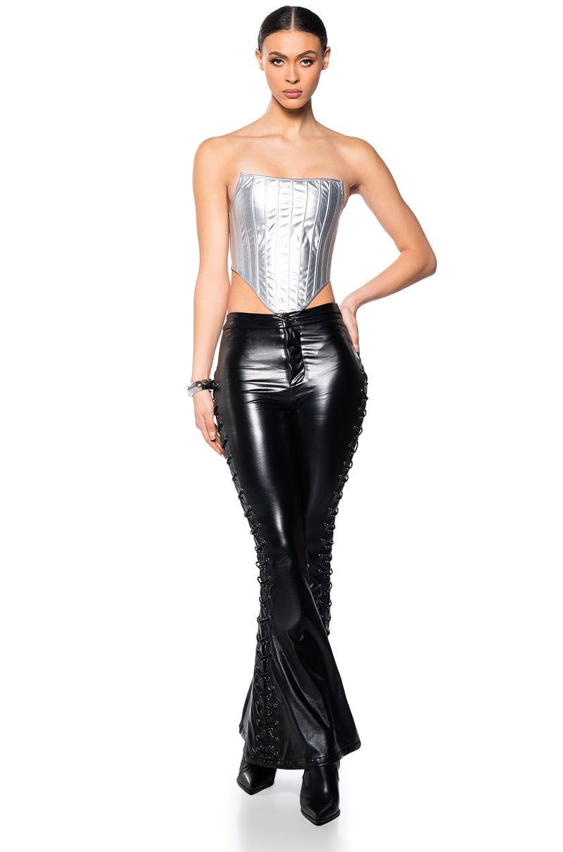 ADRIANNA METALLIC CORSET TOP Product Image