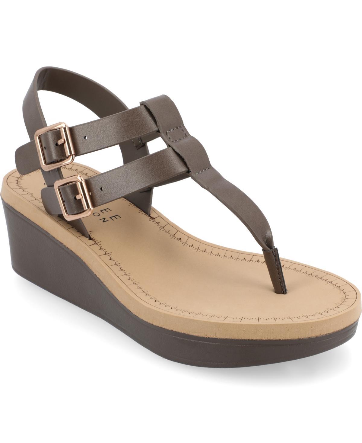 Journee Collection Bianca Womens Wedge Sandals Product Image