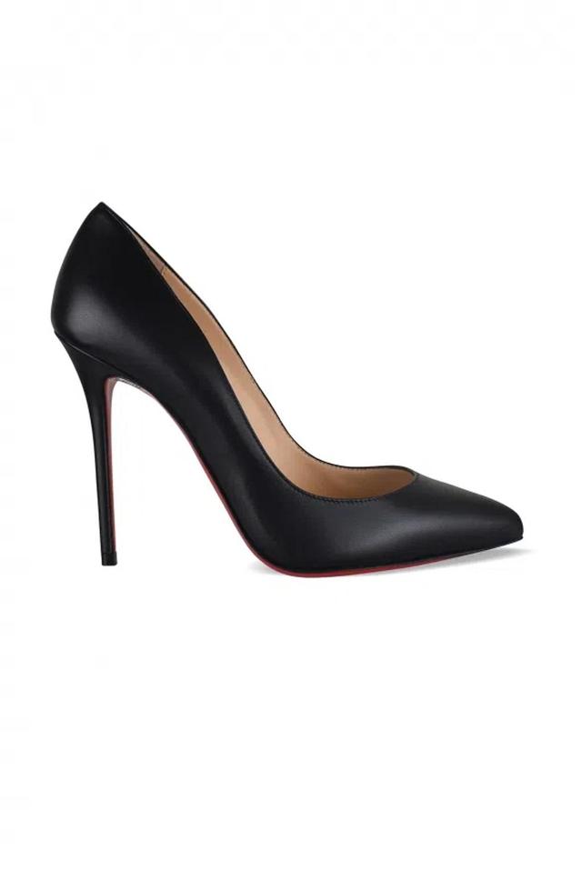 CHRISTIAN LOUBOUTIN Kate 100 Black Leather Pumps Product Image