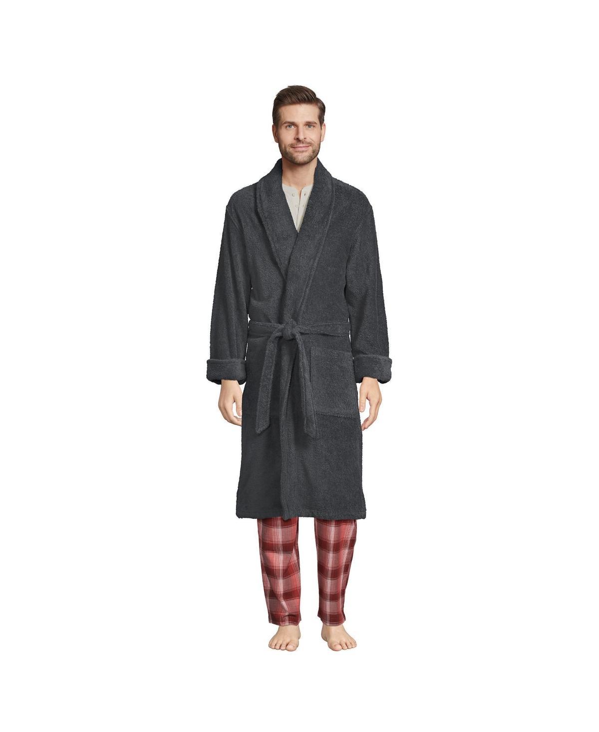 Lands End Mens Calf Length Turkish Terry Robe Product Image