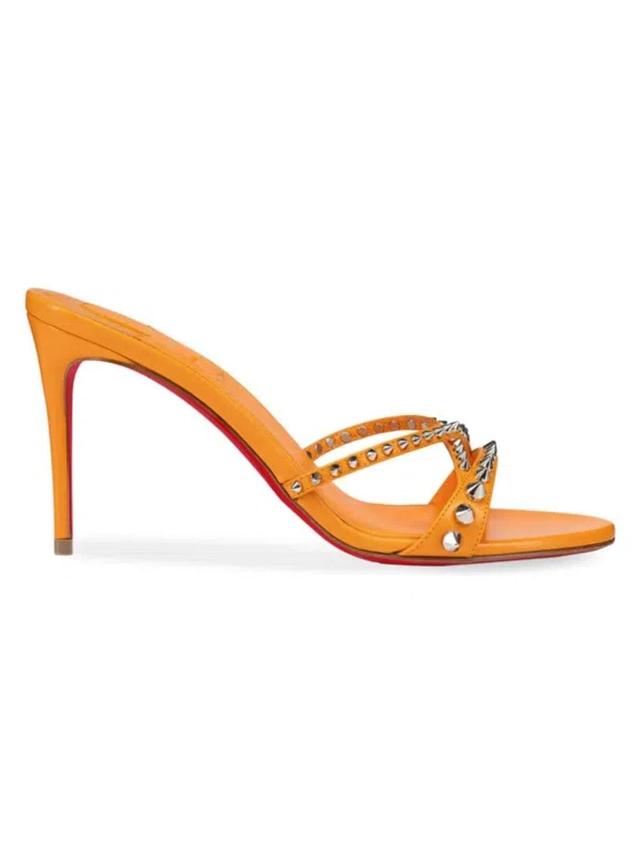 Tatoosh Spikes Red Sole Slide Sandals In Orange Product Image