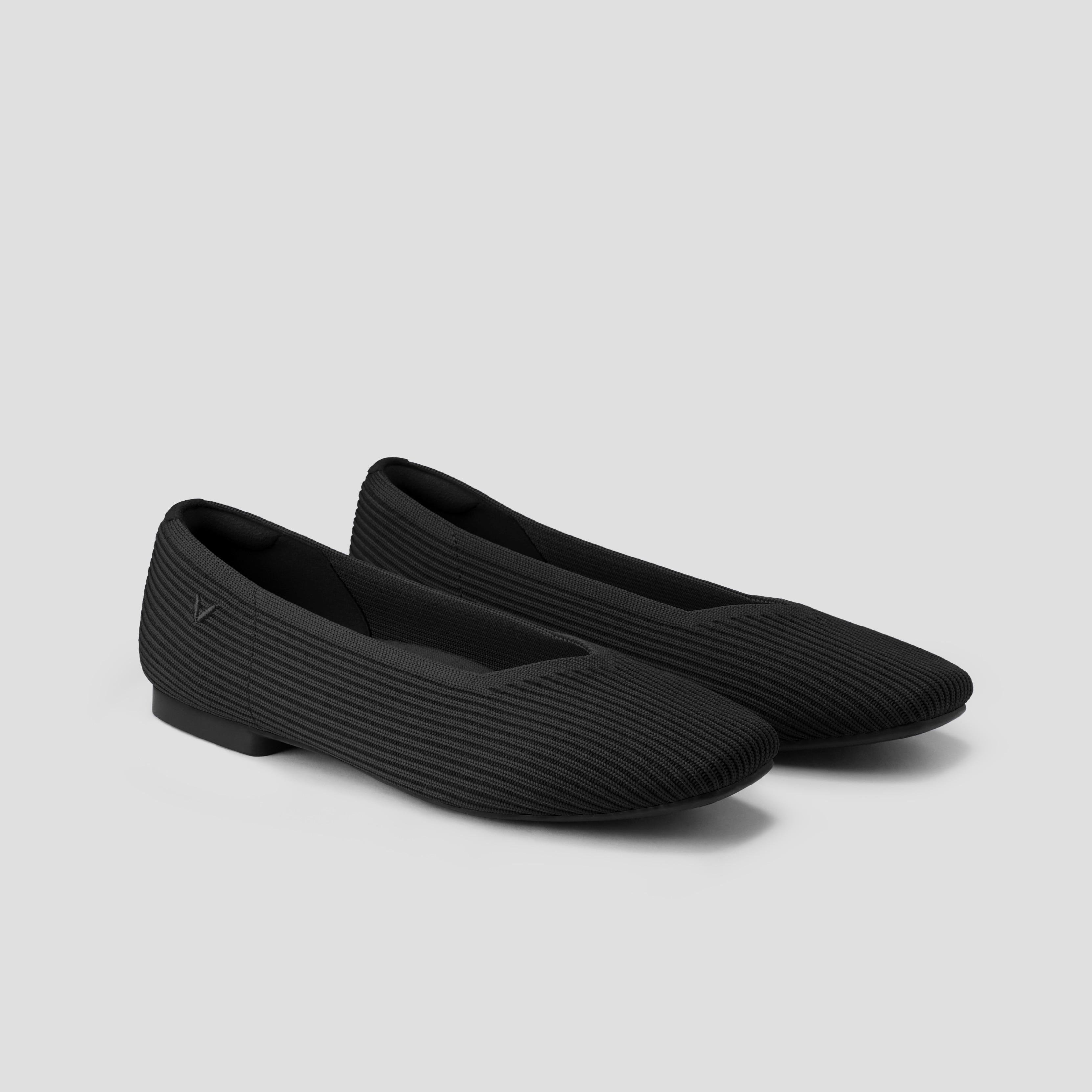 Square-Toe V-Cut Flats (Margot 2.0) Product Image