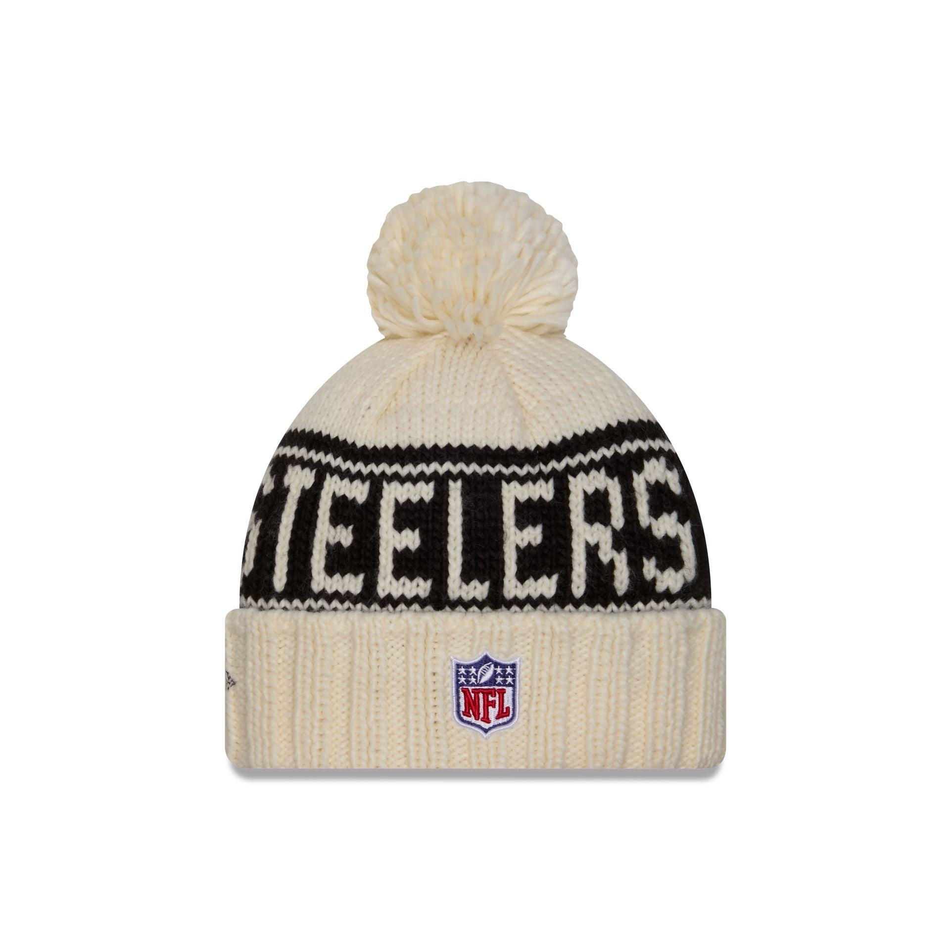 Pittsburgh Steelers 2024 Cold Weather Chrome Pom Knit Hat Female Product Image