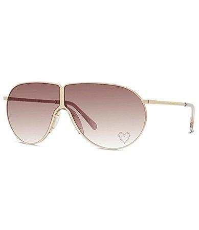 Womens Love Heart Shield Sunglasses Product Image