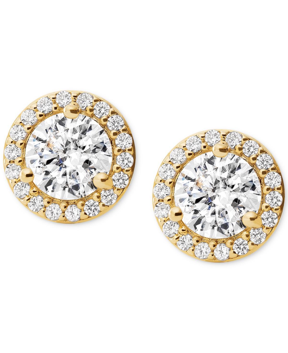 Precious Metal-Plated Sterling Pavé Studs Product Image