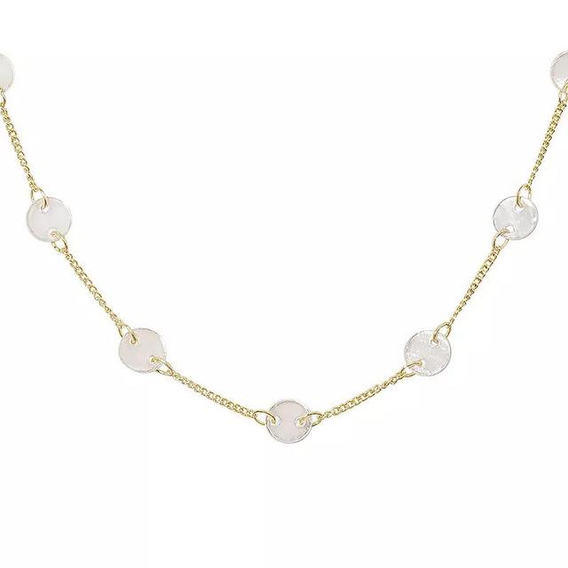 LC Lauren Conrad Gold Tone Chain & White Shell Charms Necklace, Womens Product Image