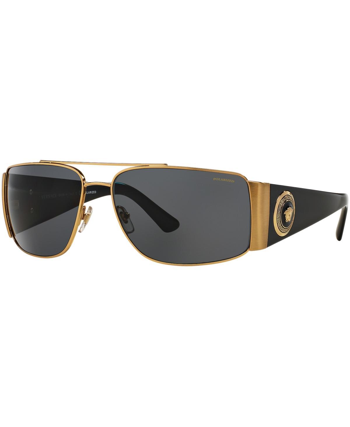 Versace 63mm Polarized Oversize Rectangular Sunglasses Product Image