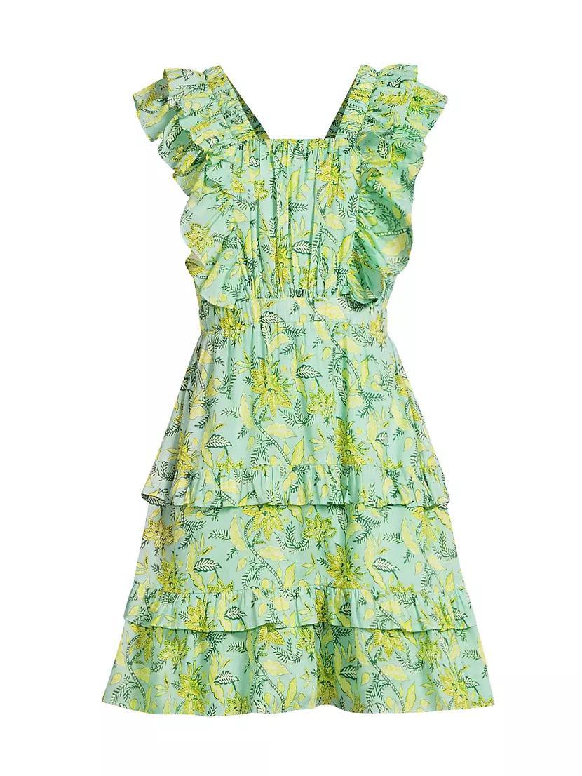 Dante Floral Ruffle Minidress Product Image