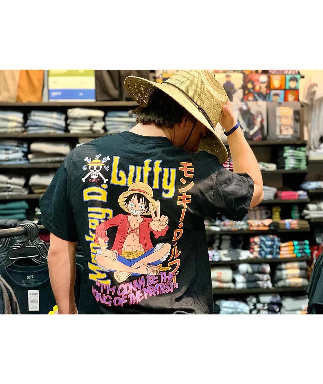 One Piece Luffy Black T-Shirt Product Image