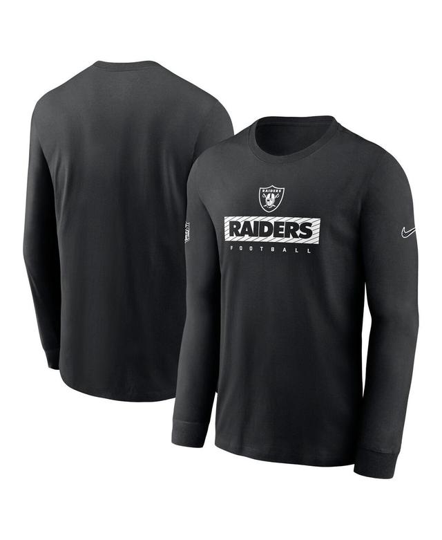 Nike Mens Black Las Vegas Raiders Sideline Performance Long Sleeve T-Shirt Product Image