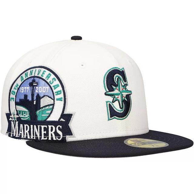 Mens New Era /Navy Seattle Mariners Major Sidepatch 59FIFTY Fitted Hat Product Image