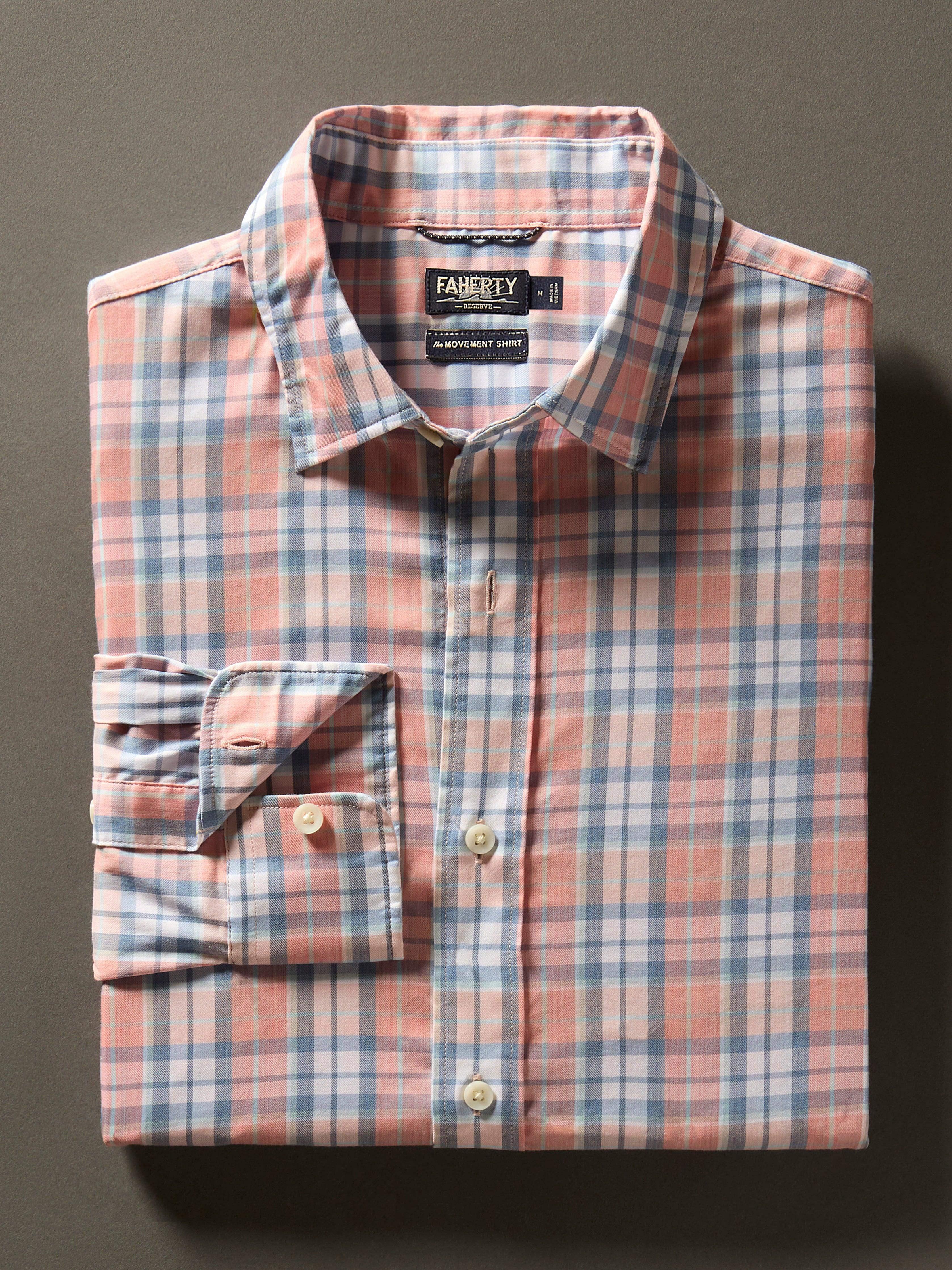 Movement™ Shirt (Tall) - Ocean Coral Plaid Male Product Image