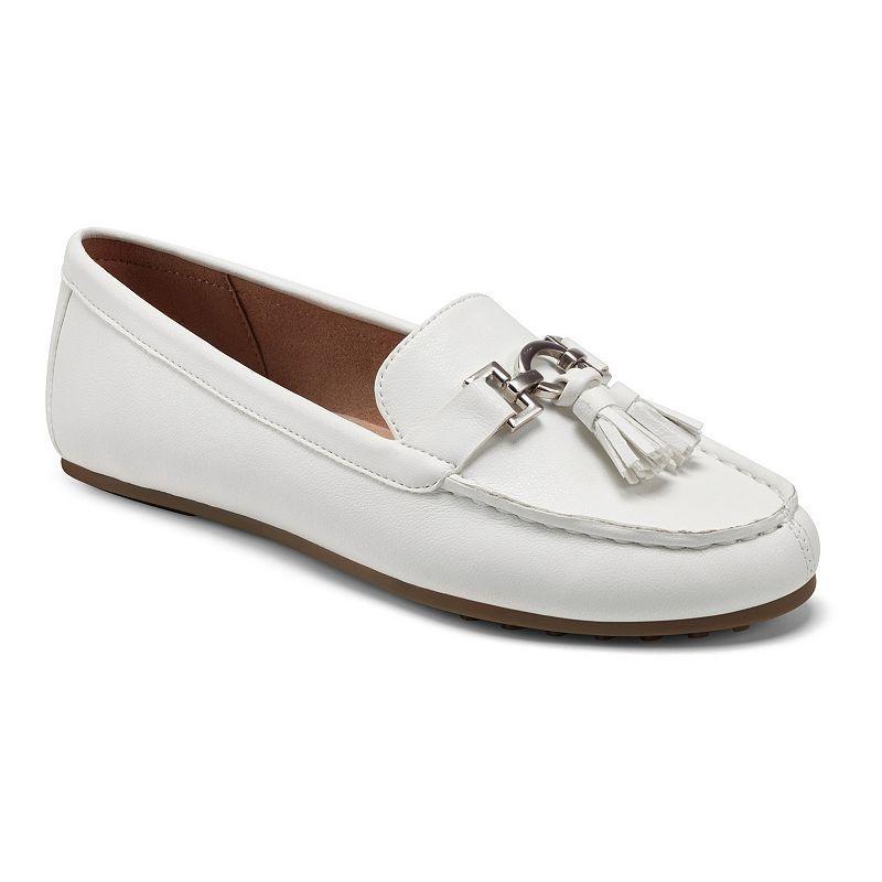 Aerosoles Womens Deanna Tasseled Loafers - White Product Image