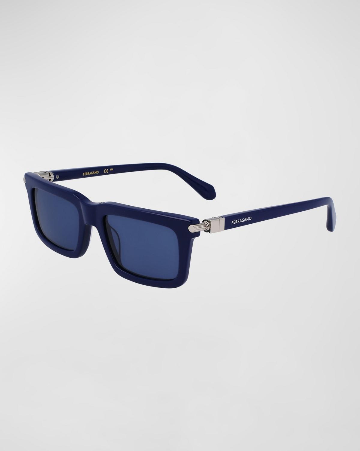 Men's Prisma Modified Acetate Rectangle Sunglasses, 53mm Product Image