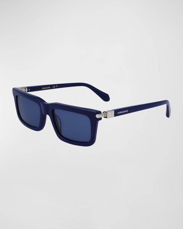 Men's Prisma Modified Acetate Rectangle Sunglasses, 53mm Product Image