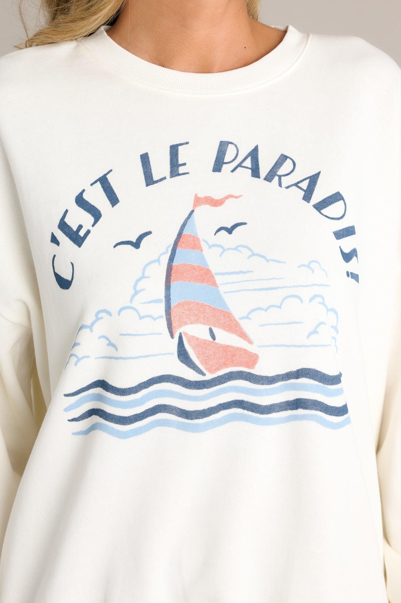 Z Supply Le Paradis Sunday Sea Salt Sweatshirt Product Image