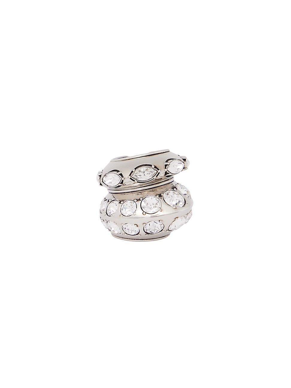 Womens Accumulation Silvertone & Crystal Ring Product Image