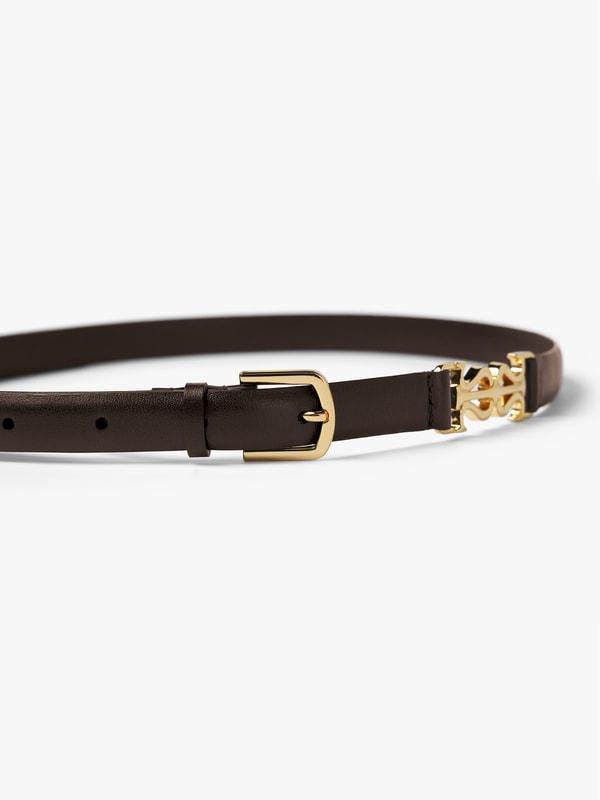 LS Clasp Leather Skinny Belt Product Image