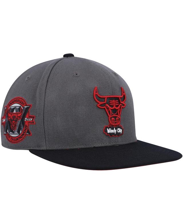 Mens Mitchell & Ness Gray Chicago Bulls Hardwood Classics Born & Bred Fitted Hat Product Image