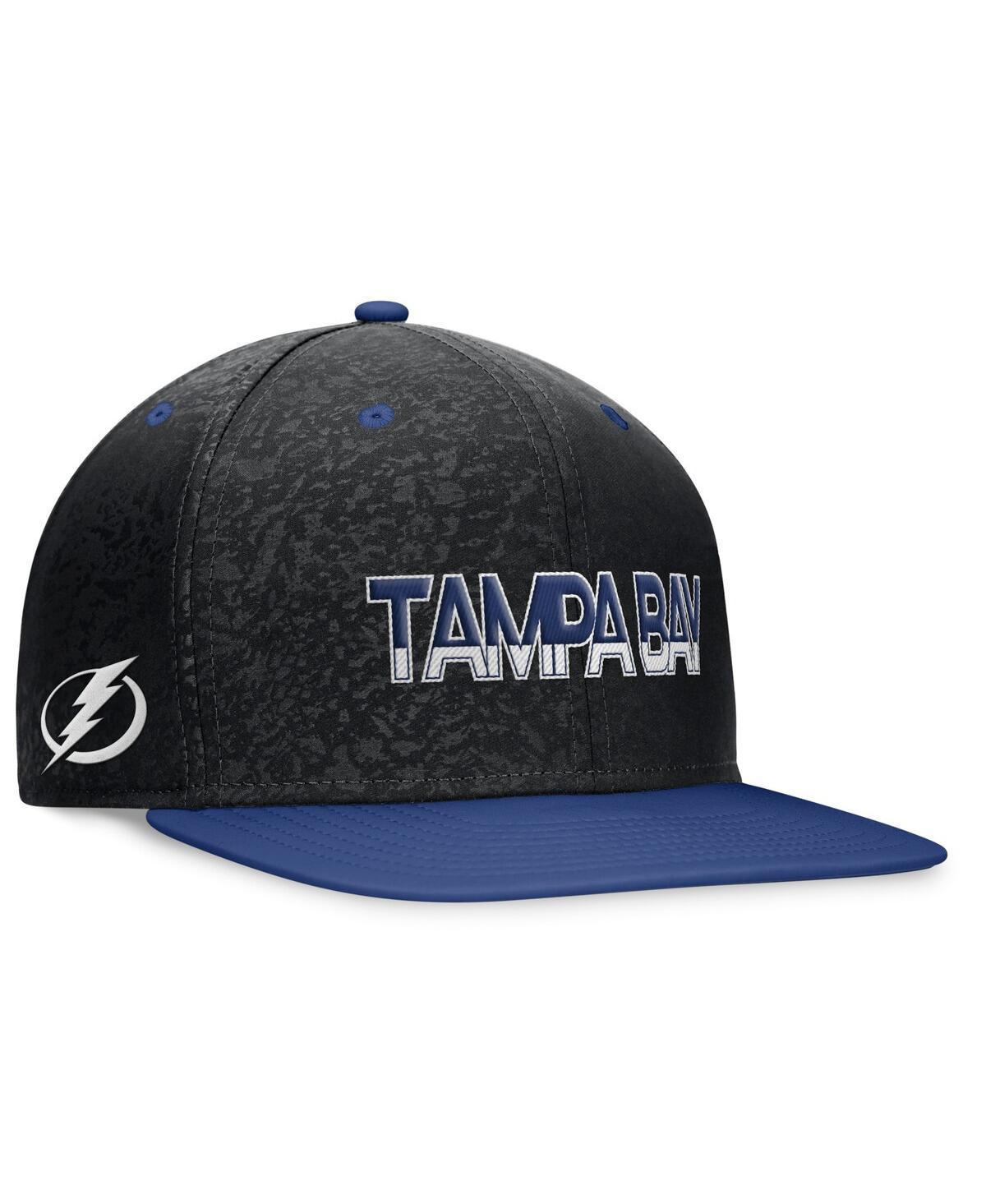 Fanatics Branded Mens Black/Blue Tampa Bay Lightning Alternate Jersey Adjustable Snapback Hat - Blk Product Image